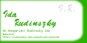ida rudinszky business card